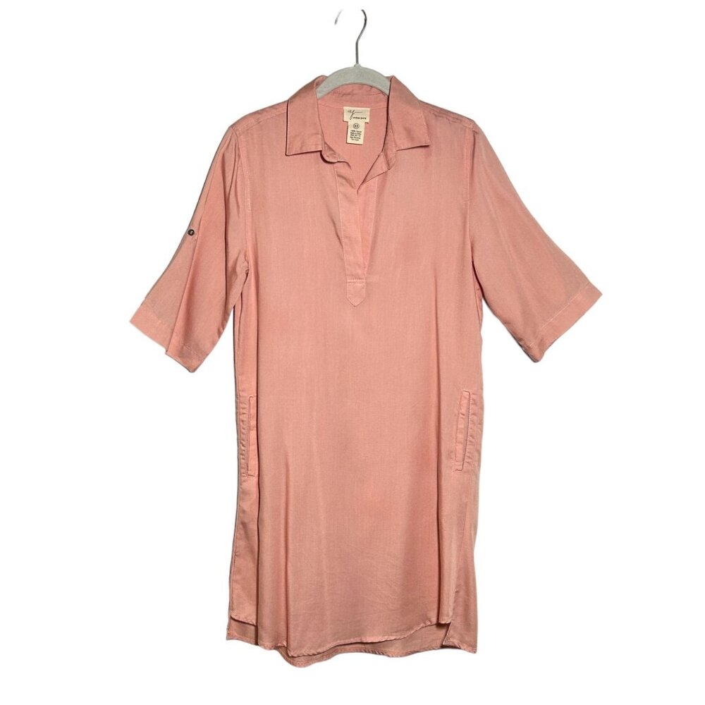 Andrea Jovine Pullover Half Sleeve Shirt Dress in Pink - Size XS